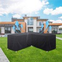 EONLION L-Shaped Garden Furniture Cover Waterproof in Black | Size: 100 cm