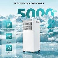 NESTLUNE 5000 BTU 6-in-1 Portable Air Conditioner with Sleep in White