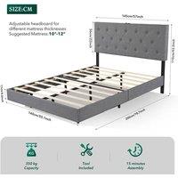 SPETLEK FLOATING BED FRAME WITH SMART LED Btezx in Grey | Size: Cot