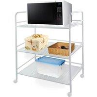 Kelvenix Storage Cart with 3 tier Rolling Utility Trolley in White | Size: 0.6m2