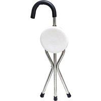 EONLION Disability Medical Aid Folding Seat Cane in White