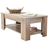 VOGREX Coffee Table Storage Lift Top Up Drawer Shelf Living Room Furniture in Brown