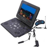 NESTLUNE 2026 New Rechargeable Portable DVD Player HD Swivel in Black