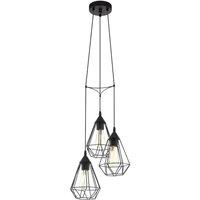 Eglo Tarbes Metal 3-Light Pendant in Black