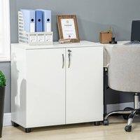 STILVORA Storage Cabinet with Lockable Door White