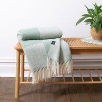Native Natural Checkerboard Green Wool Blanket | Size: Large