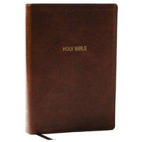 Thomas Nelson NKJV Foundation Study Bible, Wide-Margin, Brown Leathersoft, Red