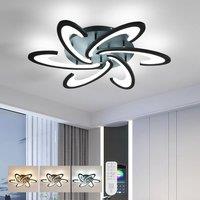 Goeco Dimmable LED Ceiling Light with Remote Control, 54W Modern Ceiling Lamp in Black