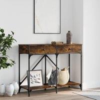 Berkfield Home Console Table Smoked Oak 100x39x78.5 cm Engineered Wood in Brown