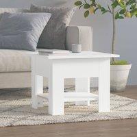 Berkfield Home Coffee Table White 55x55x42 cm Engineered Wood | Size: 55 x 55 x 42 cm