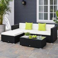 STILVORA Sofa 4-Seater with modular design in Black