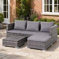 STILVORA Sofa 4-Seater with storage grey