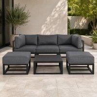 STILVORA Sofa 6-Seater with aluminium frame grey