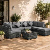 STILVORA Sofa 8-Seater with modular design Grey