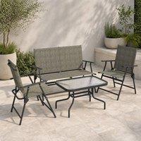 STILVORA Sofa 4-Seater with foldable design brown