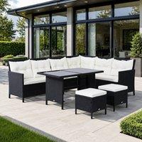 STILVORA Sofa 6-Piece with metal frame black