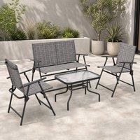 STILVORA Sofa 4-Seater with steel frame light grey