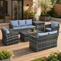 STILVORA Sofa 7-Seater with storage Grey