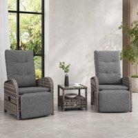 STILVORA Sofa 2-Seater with reclining chairs in Brown