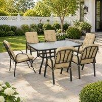 STILVORA Garden Dining Set with Cushions in Beige
