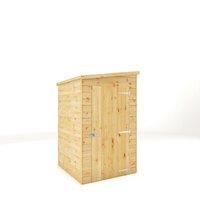 Mercia 4x4 Feet Modular Shiplap Pent - Windowless - L134 x W127.9 x H203.3 cm in Light Brown