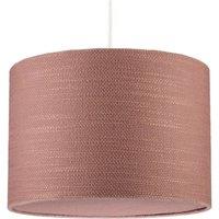 Happy Homewares Mocha Mousse Brown Textured Linen Pendant Lighting Shade with Diffuser in Taupe | Size: 12 inches