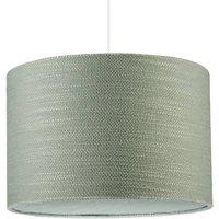 Happy Homewares Desert Sage Green Textured Linen Pendant Lighting Shade with Diffuser in Light Green | Size: 12 inches