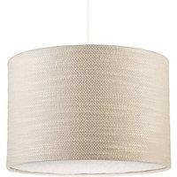 Happy Homewares Coconut Milk Textured Linen Pendant Lighting Shade with Diffuser in Beige | Size: 12 inches