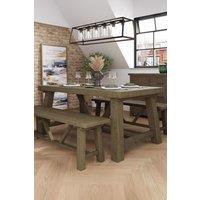 FWStyle 1.6M Solid Reclaimed Pine 4 Piece Dining Set in Brown