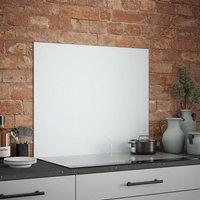 Splashback White Mist Indoor Self Adhesive Glass Kitchen s 90cm x 75cm | Size: 90 cm x 75 cm