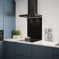 Splashback Matt Black Indoor Self Adhesive Glass Kitchen s 600 x 750mm