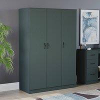 HD Designs Riano 3 Door Wardrobe Storage Organizer in Green