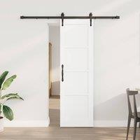 Berkfield Home Sliding Door with Hardware Set White 61x198.5 cm Solid Wood Pine