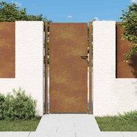 Berkfield Home Garden Gate 105x180 cm Corten Steel in Brown