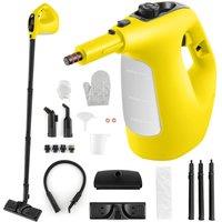 Costway Handheld Steam Cleaner Multi-Surface Steam Shot Tool w/Safety Lock in Yellow
