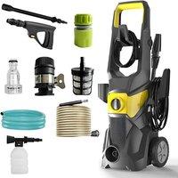 VOGREX Electric Rressure Washer High Power Jet Washer Patio Car Cleaner in Black