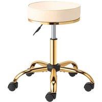 Kelvenix Swivel Chair With Gold in Beige | Size: 0.6m2