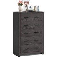 Kelvenix Modern Chest of Drawers in Dark Grey | Size: 0.6m2