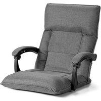 Kelvenix Floor Sofa Chair Convertible Lazy Sofa Bed in Grey | Size: 0.6m2