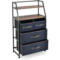 Kelvenix Fabric Storage Organizer Chest of Drawers for Bedroom in Grey | Size: 0.6m2