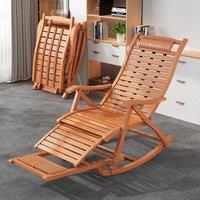 EONLION Foldable Garden Chair Sun Lounger in Brown | Size: 100 cm