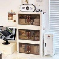 EONLION 3 Tiers Large Plastic Storage Box in White | Size: 500mm