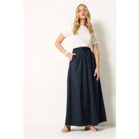 Long Tall Sally Women's Tall Pull On Maxi Skirt in Dark Blue | Size: 18