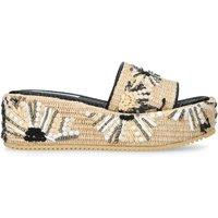 STEVE MADDEN Women's 'Decor Black Beige' Sandals in Beige | Size: 4