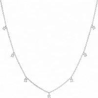 Gold Trip Women's Crystal Gemstone Necklace in Silver