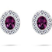 Gold Trip Women's Vintage Amethyst Silver Clip-On Earrings