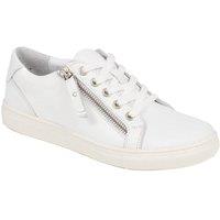 Jones Bootmaker Women's Padova2 Leather Lace-Up Trainers in White | Size: 7