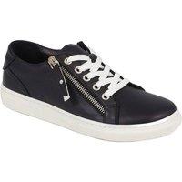 Jones Bootmaker Women's Padova2 Leather Lace-Up Trainers in Navy | Size: 6