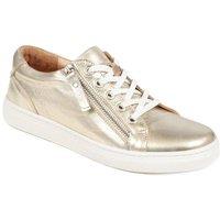 Jones Bootmaker Women's Padova2 Leather Lace-Up Trainers in Gold | Size: 4
