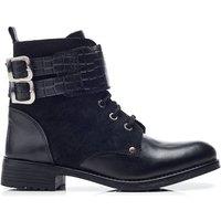 M by Moda Women's 'Mauvaise' Leather Ankle Boots in Black | Size: 3